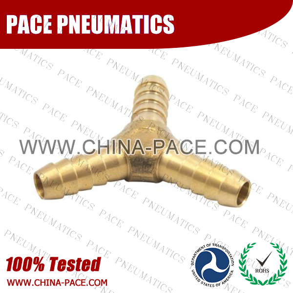 Union Y Hose Barb Fittings, Brass Hose Fittings, Brass Hose Splicer, Brass Hose Barb Pipe Threaded Fittings, Pneumatic Fittings, Brass Air Fittings